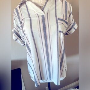 Flower and feather women’s blouse